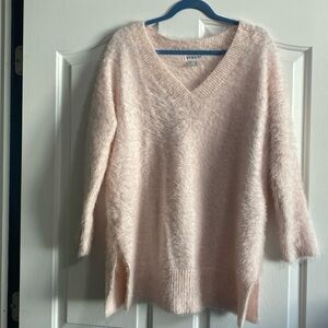 Soft pink fuzzy sweater